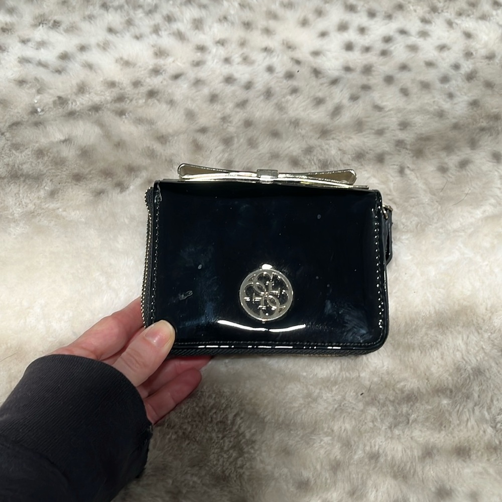 Guess Patent bow wallet/clutch Donating 2/1